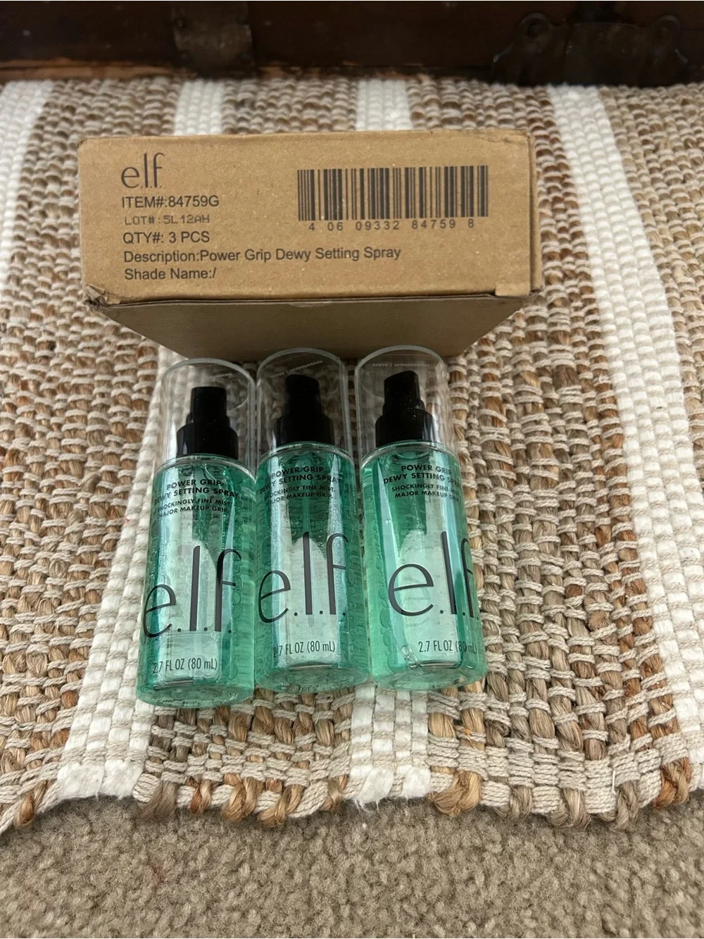 e.l.f. Power Grip Dewy Setting Spray Trio - Green Bottles